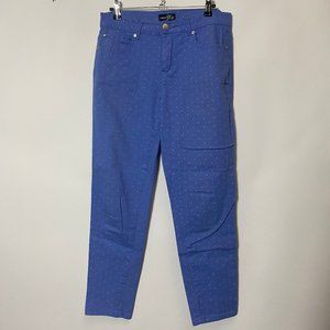 Celebrity Gold Purple Jeans Sz 8 Polka Dots